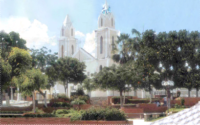Vista da Igreja do Divino Espírito Santo, padroeiro de Morada Nova